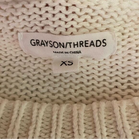 Grayson Threads American Flag Sweater Crew Neck Knit Womens Size XS Oversized - Picture 5 of 7